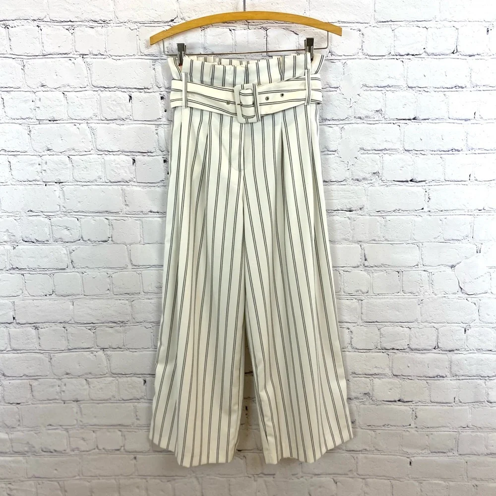 Free People Trousers Sz 0 High Waist Belted - Picture 1 of 7